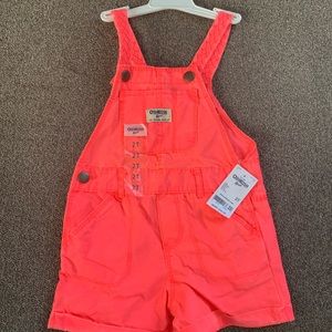 NEW-OSh KOSH Hot Pink Shorts Overalls